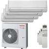 Toshiba Condizionatore Toshiba Shorai R32 quadri split 5000+5000+5000+5000 BTU inverter A++ unità esterna 8,0 kW codice prodotto RAS-4M27G3AVG-E-RAS-M05PKVSG-E-4