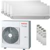 Toshiba Condizionatore Toshiba New Seiya quadri split 5000+5000+9000+16000 BTU inverter A++ unità esterna 8 kW codice prodotto RAS-4M27G3AVG-E/RAS-B05E2KVG-E_2/RAS-B10E2KVG-E_1/RAS-B16E2KVG-E_1