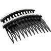 Pettine Doppia Fila Con Strass Nero Idea Bellezza 2 Pezzi