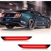 Riloer 2x luci di posizione posteriori a LED automatiche con retroilluminazione rossa 200LM 3W luci di laterali paraurti posteriori nere affumicate per Ford Mustang 2015 2016 2017 2018 2019 2020