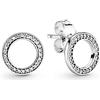 Pandora Funkelnder Kreis Ohrstecker 290585CZ Orecchini a buco