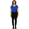 FIORELLA RUBINO: Jeans Skinny Push up Modello Giada Curvy Size Nero Stagione Primavera Estate 2024.