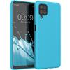 kwmobile Custodia Compatibile con Samsung Galaxy A12 Cover - Back Case per Smartphone in Silicone TPU - Protezione Gommata - celeste scuro