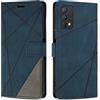 SONWO Cover per Oppo Realme GT Master Edition Custodia, Flip Caso in PU Pelle Case Cover Premium Portafoglio Custodia per Oppo Realme GT Master Edition, Supporto Stand, Slot per Schede, Blu