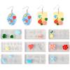 PH PandaHall PandaHall 9 pezzi stampi per colata in resina a forma di fiore, conchiglia, farfalla, cuore, stella, ornamenti per nail art, stampi in silicone per resina epossidica UV per creazione di gioielli