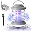 Bseical Lampada Zanzare da Interno e Esterno, Ammazza Zanzare Elettrico 5W, Zanzare Elettrico Portatile, Antizanzare Elettrico Portatile, Uccidi Zanzariera Elettrica con Luce di LED (USB senza Pila, Grigio)