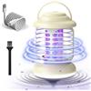 Bseical Lampada Zanzare da Interno e Esterno, Ammazza Zanzare Elettrico 5W, Zanzare Elettrico Portatile, Antizanzare Elettrico Portatile, Uccidi Zanzariera Elettrica con Luce di LED (USB senza Pila, Beige)