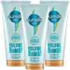 Sunsilk Volume Bomb Balsamo per Tutti i Tipi di Capelli Formula Super Fusion 24h con Acido Ialuronico ed Arginina ad Azione Nutriente Idratante Volumizzante Illuminante - 3 Flaconi da 180ml