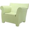 Kartell Bubble Club Poltrona, Polietilene colorato in Massa, Verde, 75x102x78 cm