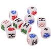 Supefriendly Set di dadi da poker, 10 dadi D6 a 6 lati, 16 mm, in acrilico, per giochi di carte da poker, amici e feste