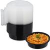 Relaxdays Meal Prep Contenitori, Set da 24 Lunch Box, Scatola Riutilizzabile con Coperchio, per Cibo al Microonde, Nero