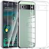 Kokio Crystal Clear Cover per Google Pixel 6A 5G con 2 Pezzi di Vetro Protettivo, Cover Protettiva in Silicone TPU Trasparente Morbido Ultra sottile, Anti-Ingiallimento Antigraffio