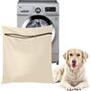 Fayemint Borsa per la Biancheria per Animali Domestici, Sacco Porta Biancheria con Cerniera, Borsa per Biancheria per Animali Domestici per Cani, Gatti, Biancheria da Letto per Animali Domestici, Beige