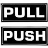 eSplanade Push Pull porta adesivi Sign - Confezione da 2 12,7 x 5,1 cm posteriore autoadesiva in vinile per biglietti da visita, negozi, bar, negozi e altro. Per interni ed esterni