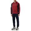 Champion Legacy Sweatsuits-Maxi-Logo Storm Fleece Hooded Full Zip Tuta Sportiva, Rosso TBR/Blu Marino, M Uomo