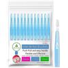 MoriVeda Spazzole interdentali - Set di 12 (0,7mm) I Spazzole interdentali per un'igiene orale pulita I Funzione Push-Pull - Sviluppato con i laboratori odontotecnici. 0,7mm