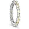 LUXURY MILANO Anello eternity Luxury Milano Collezione Serena in argento rodiato 925 con zirconi gialli. Misura 15