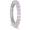 LUXURY MILANO Anello eternity Luxury Milano Collezione Serena in argento rodiato 925 con zirconi rosa. Misura 15