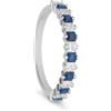 LUXURY MILANO Anello veretta Luxury Milano Collezione Serena in argento rodiato 925 con zirconi blu e bianchi alternati. Misura 15