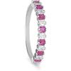 LUXURY MILANO Anello veretta Luxury Milano Collezione Serena in argento rodiato 925 con zirconi rossi e biachi alternati. Misura 15