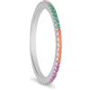 LUXURY MILANO Anello eternity Luxury Milano Collezione Serena in argento rodiato 925 con zirconi multicolor incastonati. Misura 15