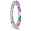 LUXURY MILANO Anello eternity Luxury Milano Collezione Serena in argento rodiato 925 con zirconi multicolor. Misura 15