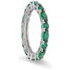 LUXURY MILANO Anello eternity Luxury Milano Collezione Serena in argento rodiato 925 con zirconi verdi. Misura 15
