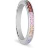 LUXURY MILANO Anello veretta Luxury Milano Collezione Serena in argento rodiato 925 con zirconi multicolor. Misura 15