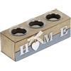 Relaxdays Portacandele con Scritta Home, 3 Vasetti per Candeline, Centrotavola, HLP: 8 x 23 x 8 cm, Cuore, Multicolore