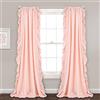 Lush Decor Reyna - Set di tende da finestra con volant, per soggiorno, sala da pranzo, camera da letto, 137,2 x 213,4 cm (larghezza x lunghezza), rosa cipria