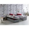 Talamo Italia Letto contenitore Singolo Silvia Sommier, Made in Italy, Letto con rivestimento in tessuto, Apertura laterale, adatto per materasso cm 80x190, Grigio