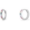LUXURY MILANO Orecchini a cerchio serena in argento con zirconi multicolor