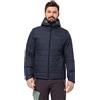Jack Wolfskin Lapawa Ins-Felpa con Cappuccio, Taglia M Giacca, Blu Notte, L Uomo