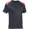 ASIOKA 182/17, Maglietta Tecnica combinata Unisex per Adulti m/Corta, Antracite/Arancione, XL