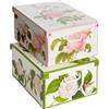 Lavatelli Set 2 pezzi Scatole armadio in cartone, organizer per vestiti e biancheria, per cambio stagione, Mix6, 49x40xh24 cm