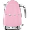 Smeg, Bollitore Temperatura Variabile KLF04PKEU 1,7L, Più Livelli di Temperatura, Filtro Anticalcare Lavabile, Autospegnimento di Sicurezza, Indicatore Livello Acqua, Avvolgicavo, Potenza 2400W, Rosa