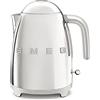 Smeg, Bollitore Elettrico KLF03SSEU 1,7 L, Filtro Anticalcare Lavabile, Autospegnimento di Sicurezza, Indicatore Livello di Acqua, Base Antiscivolo e Avvolgicavo Integrato, Potenza 2400W, Acciaio