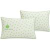 Corredocasa Coppia di Federe Trapuntate Copri Cuscino con Chiusura a Zip e Rivestimento in Aloe Vera Anallergico - Misura 50x80 cm, Comfort e Benessere Garantiti per un Ottimo Riposo Casa o Albergo