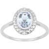 MOONEYE Anello da donna solitario in argento sterling 925 con topazio azzurro di forma ovale da 0,85 ct, 18
