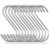 HRBKLTD Ganci a S, 20 pezzi, 11 cm, in acciaio inox stabile e antiruggine, con una portata fino a 25 kg, adatti per cucina, giardino, camera da letto e ufficio
