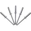 Marcopol Confezione da 100 rivetti per ciechi in acciaio inox, 4,0 x 16 mm, testa a cupola, ribattini DIN 7337, A2, mandrino scanalato (100, 4,0 x 16 mm)