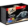 Sheba Snack per gatti, 18 pratici bastoncini per gatti, 18 x 12 g (1 confezione) - nelle varietà di pollo, salmone (certificato MSC) e manzo da leccare dalla mano