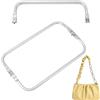 CHGCRAFT 2 Pz 30 cm Telaio Tubolare Interno Tubolare in Alluminio Cerniera Interna Borsa da Medico Telaio Rettangolo Frizione Telaio per Borsa da Gnocco Medico Fai da Te, Argento, 9.5x30x2cm