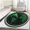 Big deer Airplane Area Rug Carpet Military Radar Screen Global Defense Danger Detecter Scanner Signal System Print Customize Door mats for Home Mat 2'x3' Green Black