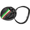 lartepelle Kit Cuffia Cambio e Cornice plastica Vera Pelle Nera con Tricolore