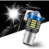 yifengshun H6 LED Moto Lampadine Faro BA20D 1200LM Ambra+Bianco Super Luminoso 6000K Per Lampadina LED Moto Abbaglianti E Anabbaglianti Plug And Play 12-80V 1pcs