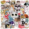 FOCRI 50 adesivi per gatti, in vinile, impermeabili, per bottiglie d'acqua, laptop, scrapbooking, Kawaii Kitten Animal Stickers Pack