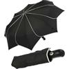 Pierre Cardin Sunflower - Ombrello automatico da tasca, per donna, Nero , 101 cm