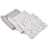 Jane Jané Set 3 Mussole Neonato 80x80 cm, Cotone e Bambù Naturale, Traspiranti, Multiuso, Antiallergiche, Grigio