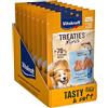 Vitakraft Treaties Minis, leccornie per cani, con salmone, omega 3, per l'addestramento, per premiare, in formato convenienza (8x 48g)